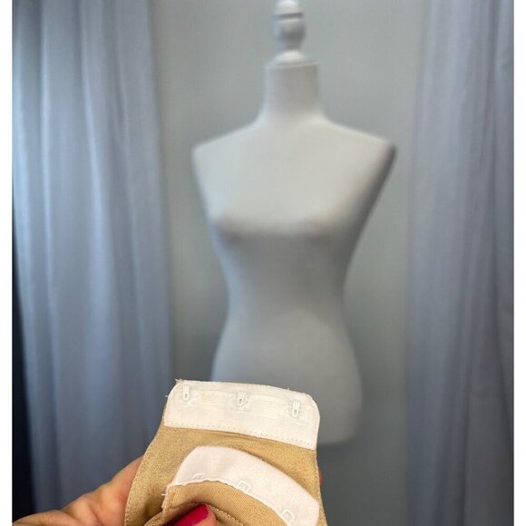 Nora Barth One Piece Long Sleeve Blouse liquid fabric Metallic Sheen Gold Size 4 - Picture 7 of 9